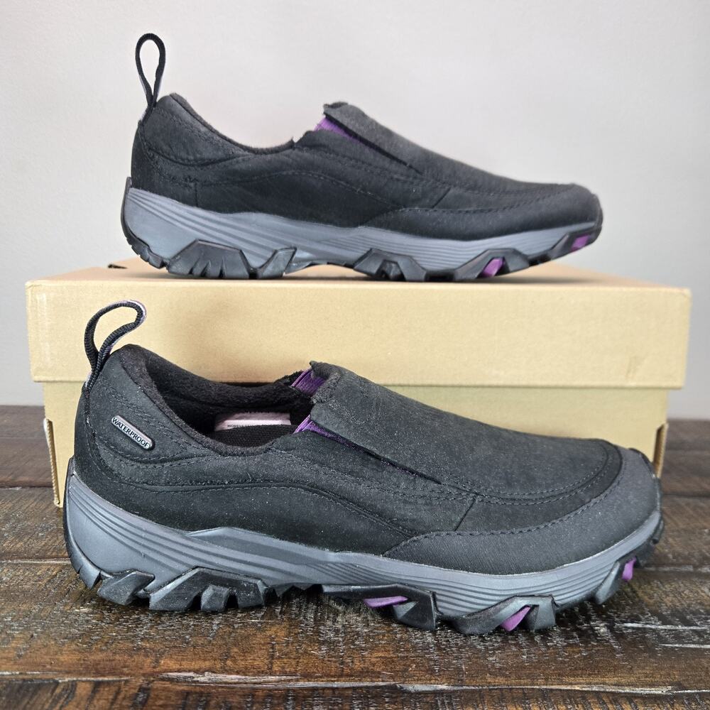 Merrell Coldpack Ice+ Plus Womens Size 8 Casual Slip On Shoe Loafer Black